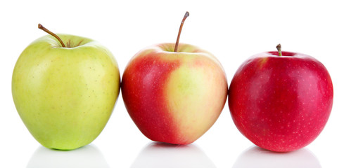 Sweet apples isolated on white