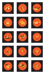animal icon set