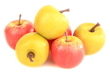 Small apples, isolated on white