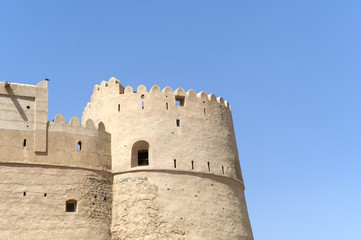 Fototapeta na wymiar Arabian Fort w Fujairah Dubaju