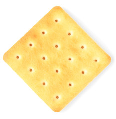Delicious cracker isolated on white