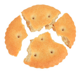 Delicious cracker isolated on white