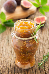 Homemade jam of white figs.