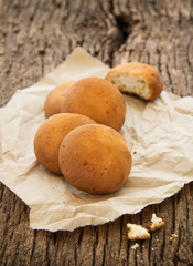Homemade cookies with vanilla cream.