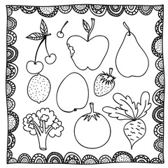 vegetables drawing