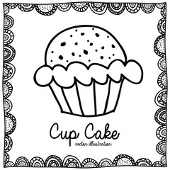 cup cake drawing