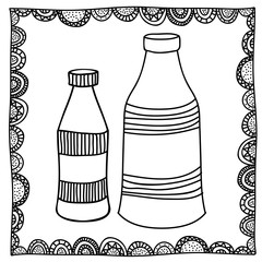 bottles drawing