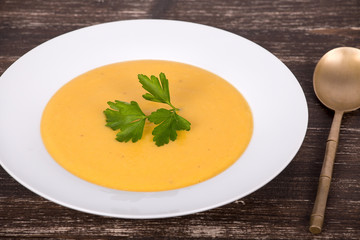 Apple pumpkin cream soup