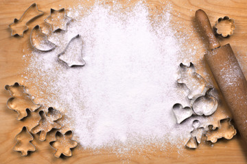 Background with cookie cutters