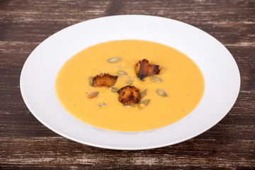 Apple pumpkin cream soup