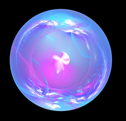 violet fractal background illustration colorful on black backgro