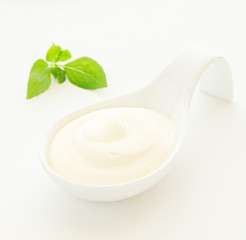 Home-made mayonnaise.