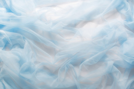 Smooth elegant blue fabric can use as background
