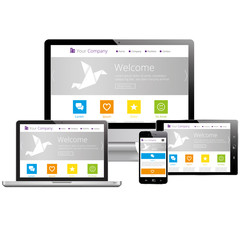 Responsive Design - Computer, Laptop, Tablet, Smartphone