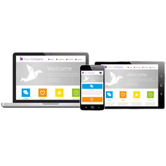 Responsive Design - Computer, Laptop, Tablet, Smartphone