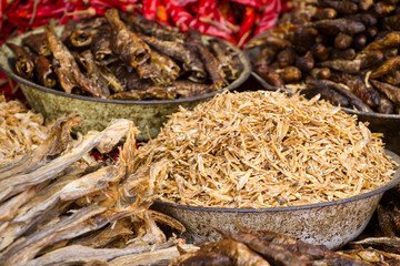 Small dry fish used in Asian cuisine