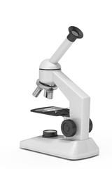 microscope on a white background