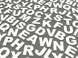 letters of the English alphabet.