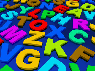 letters of the English alphabet.