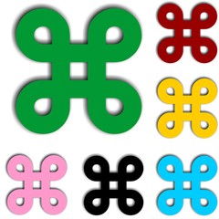 Obraz premium abstract hastag set of colorful vector icons and logo symbols 