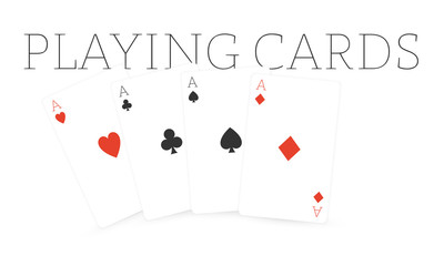 playing cards - four aces