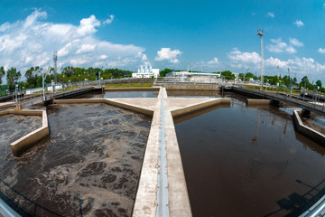 Water treatment facility with large pools