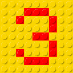 Number three in construction kit.