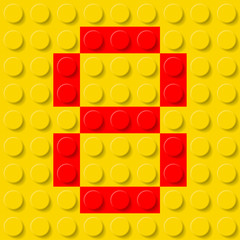 Number eight in construction kit.