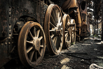 Part of an old industrial train