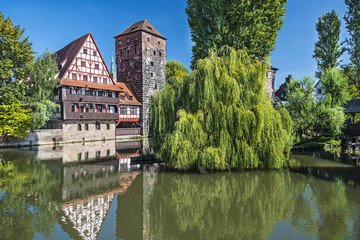 Obraz premium Nuremberg Germany at Hangman's Bridge