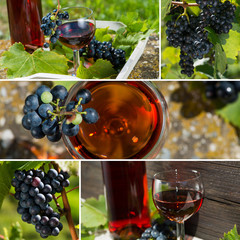 Fototapeta premium Roséwein - Collage