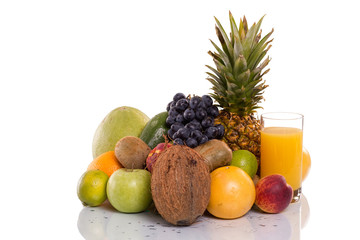 lots of fresh fruits and vegetables