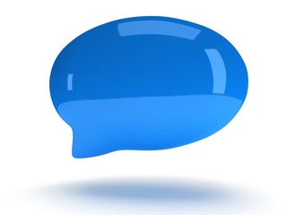 3d blank speech bubble