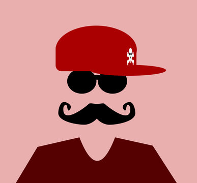 hipster wearing baseball cap
