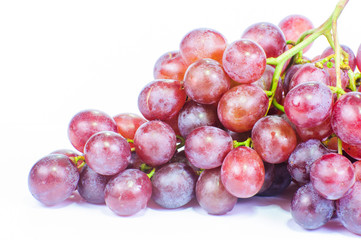 red grape isolated on white