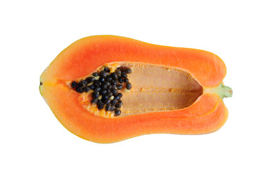 papaya in white background