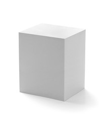 white box container template blank package