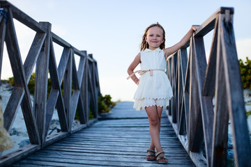 Adorable little girl outdoors
