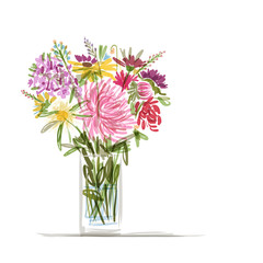 Floral summer bouquet for your design