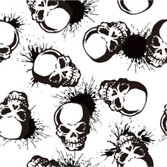 スプラッタとスカルをパターンに