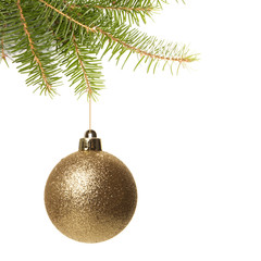 Weihnachtskugeln gold