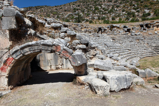 The Ancient Theater in Lmyra, Antalya.