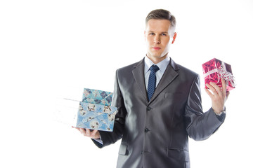 young and handsome man with a gift