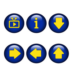 Vector icons for virtual tour, navigation buttons