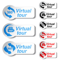 Vector buttons for virtual tour