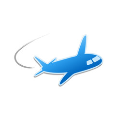 Vector flying airplane - icon, symbol for quick delivery
