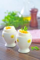Obraz na płótnie Canvas boiled eggs