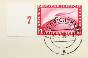 Flugpostmarke aus dem Deutschen Reich