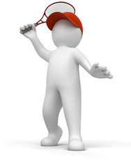 Someone playing tennis