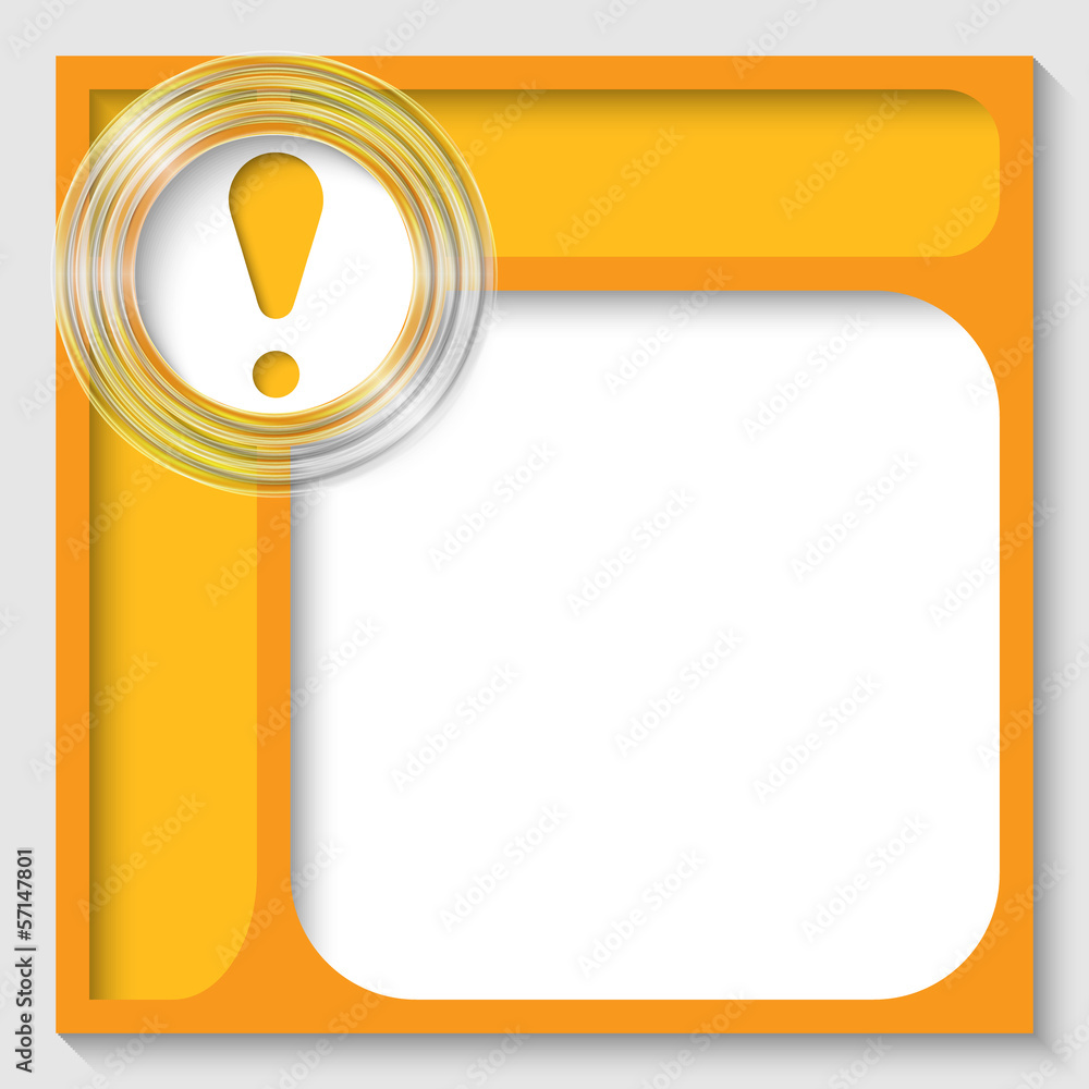 Poster abstract vector frames for text and exclamation mark